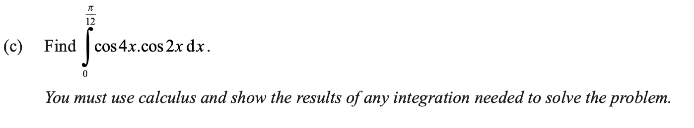Question 1(c) original exam prompt; text transcription follows