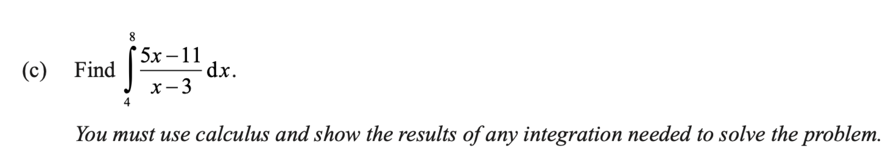 Question 1(c) original exam prompt; text transcription follows